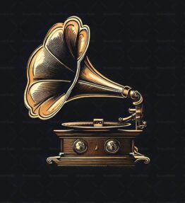 Antiker Grammophon
